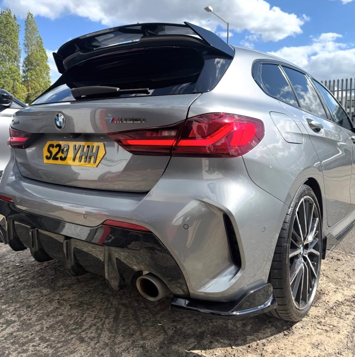 BMW 1 Series F40 Rear Side Splitters (Gloss Black)
