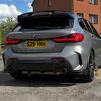 BMW 1 Series F40 Rear Side Splitters (Gloss Black)