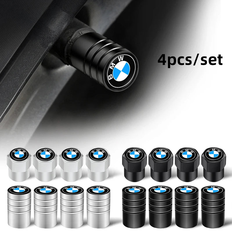 BMW Aluminium Alloy Tyre Valve Stem Caps (Set of 4)